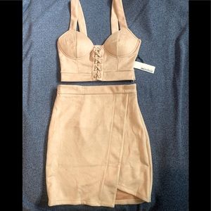 Haute Monde two-piece crop top and skirt